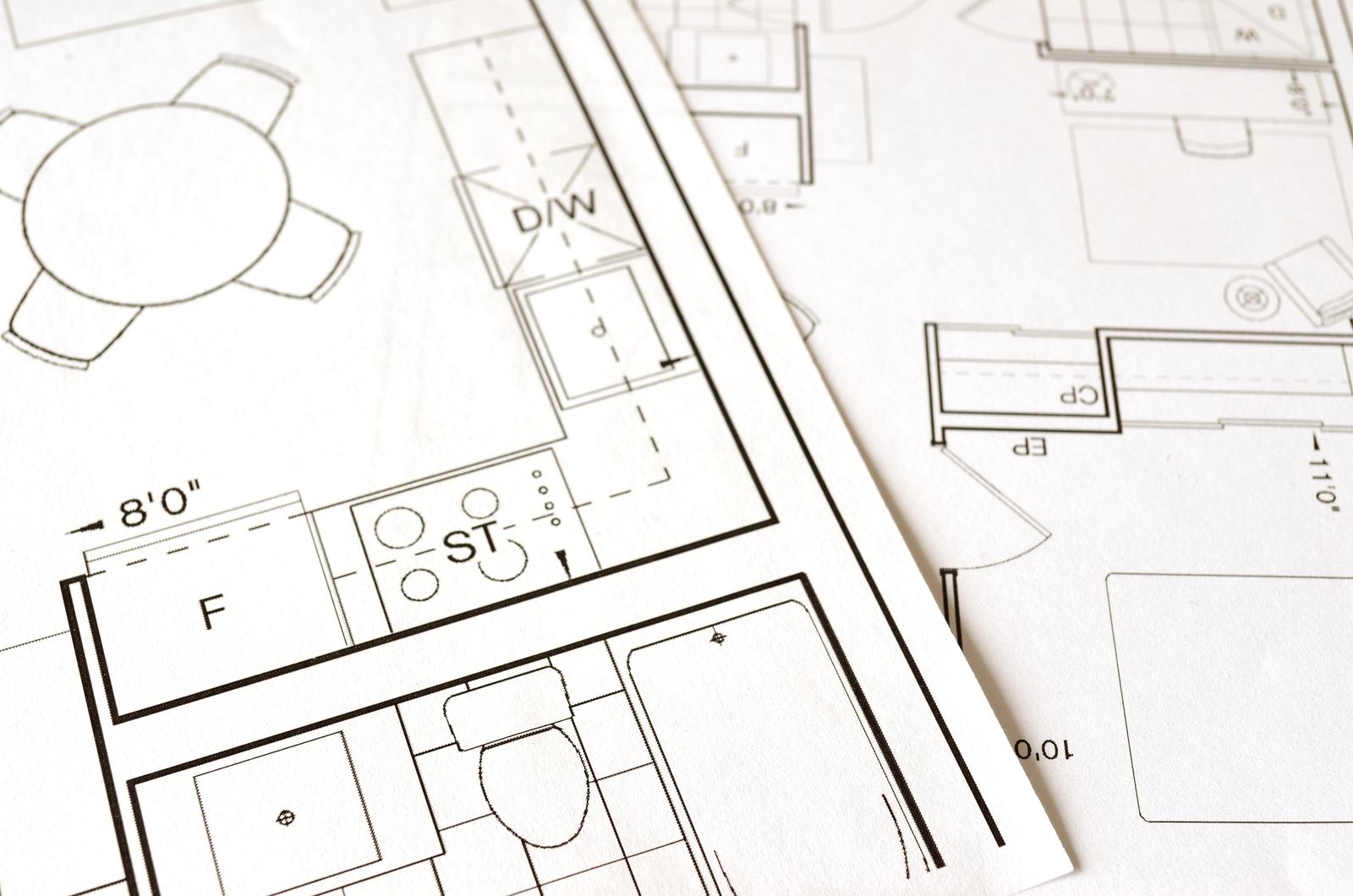 Plans d'architecte prêts à être déposés