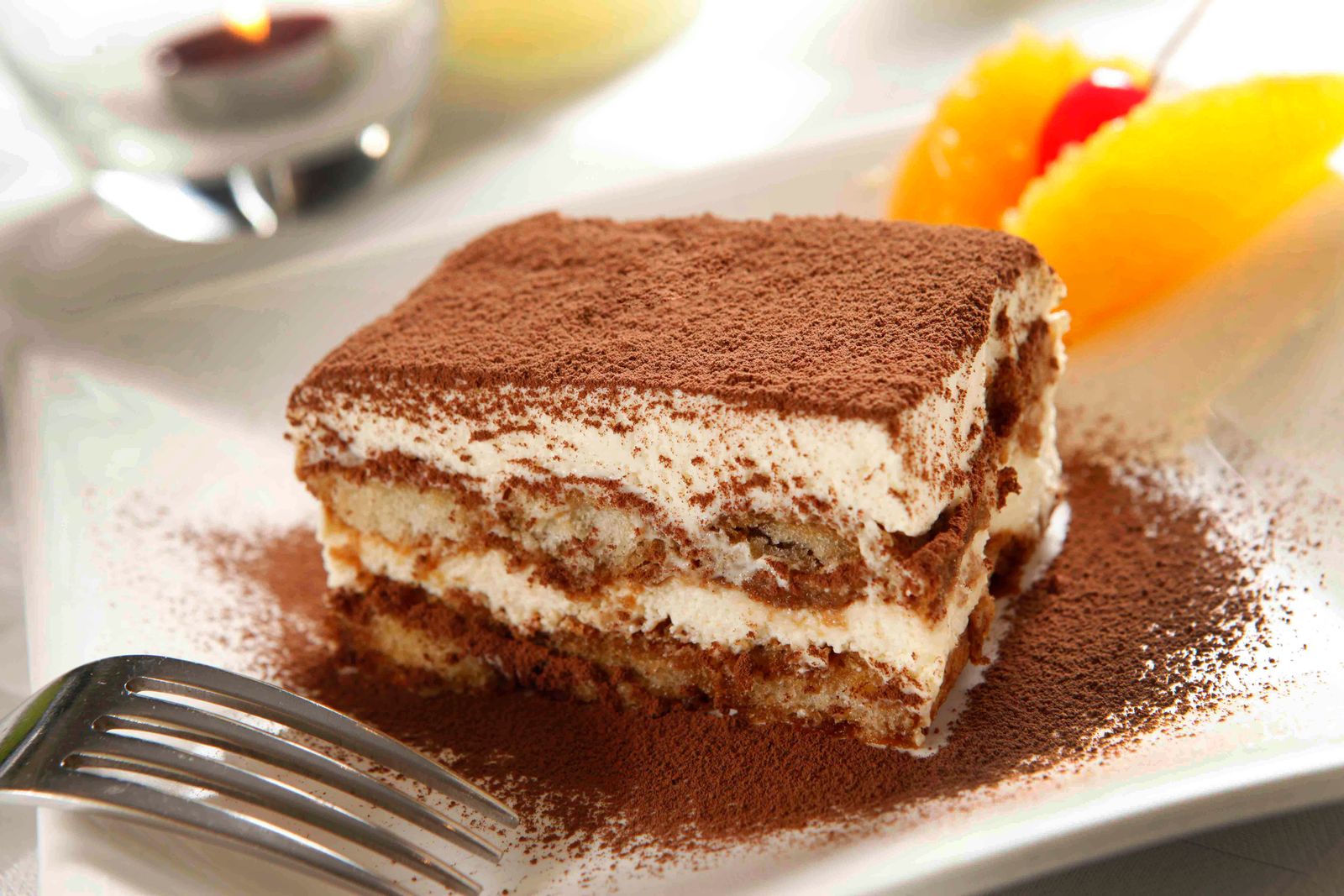 Tiramisu saupoudré de cacao