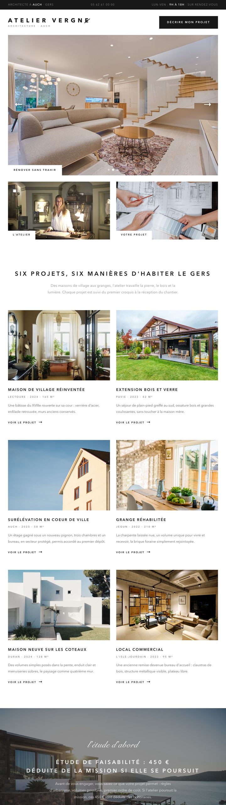 Démonstration architecte, Atelier Vergne