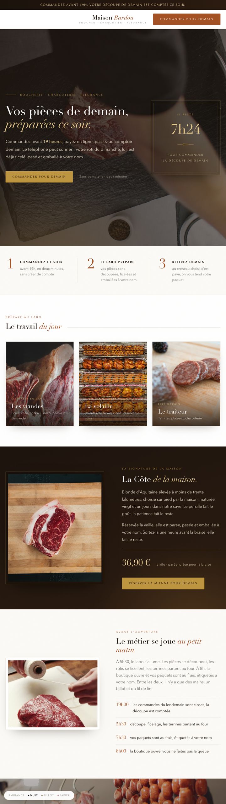 Démonstration boucherie Maison Bardou