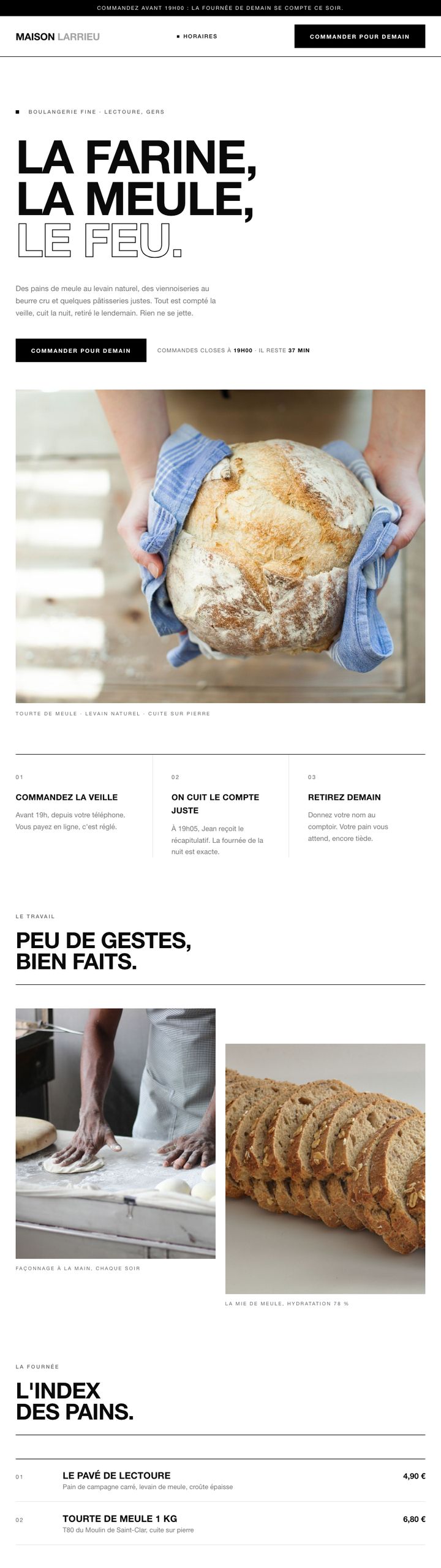 Démonstration boulangerie, Maison Larrieu
