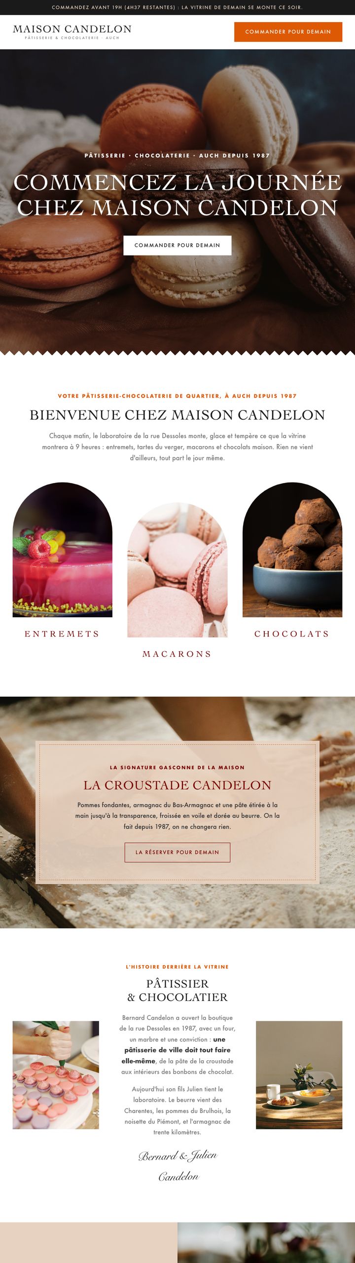 Démonstration pâtisserie, Maison Candelon