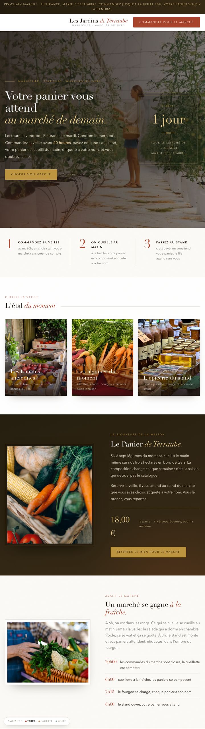 Démonstration producteur Les Jardins de Terraube