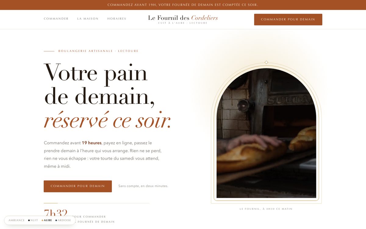 Boulangerie, ambiance Aube