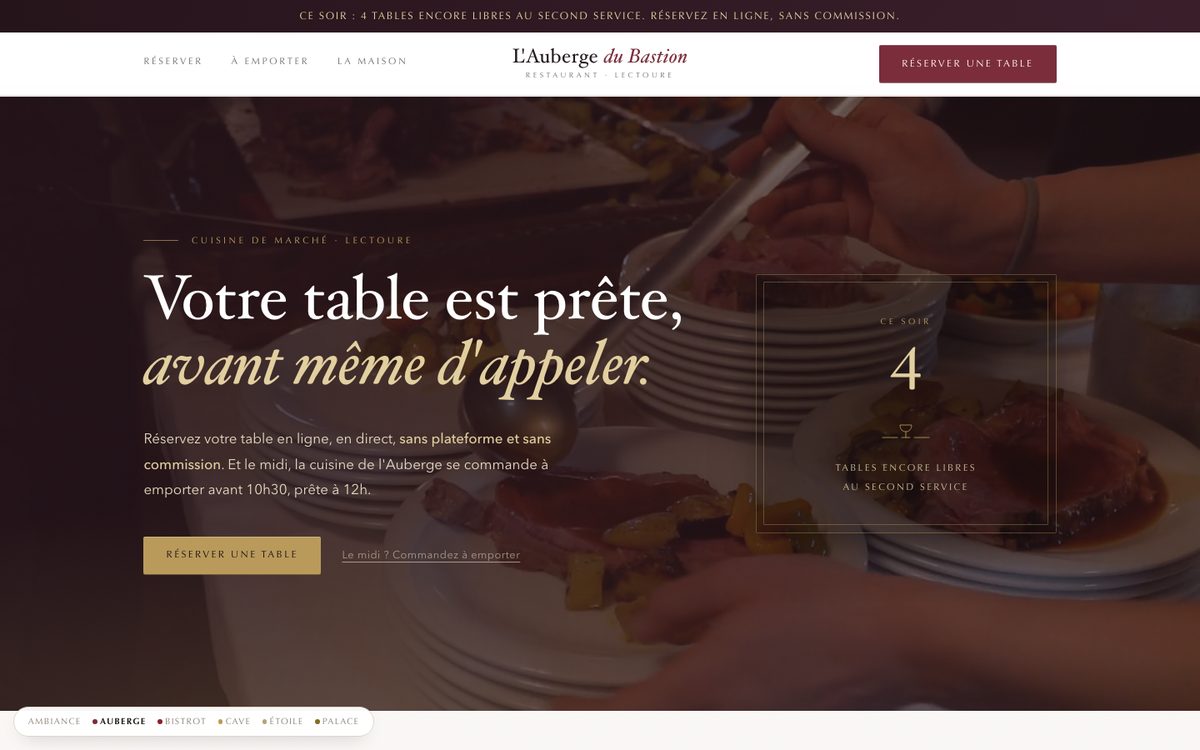 Restaurant, ambiance Auberge